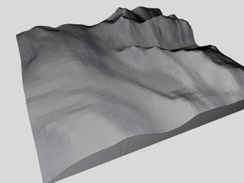 Mountain Landscape Skoganvarre Nedre Kuvatnan Musken Norway 3D Model