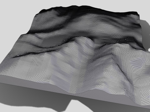 Mountain Landscape Skoganvarre Nedre Kuvatnan Musken Norway 3D मॉडल