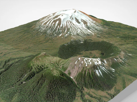 Monte Edgecumbe Isola Kruzof Alaska Modello 3D