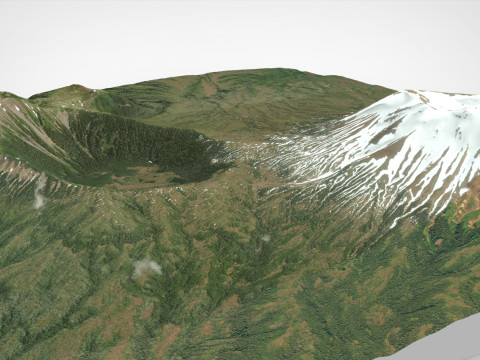 Mount Edgecumbe Kruzof Island Alaska 3D Model