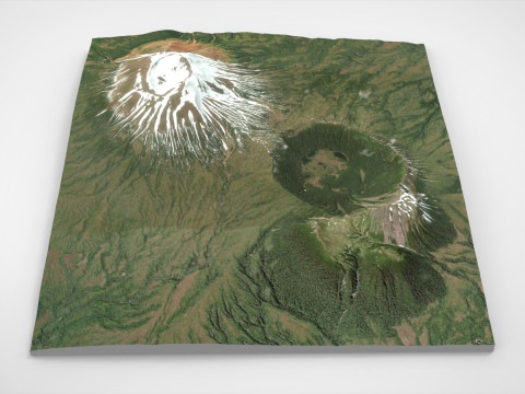 Mount Edgecumbe Kruzof Island Alaska 3D Model