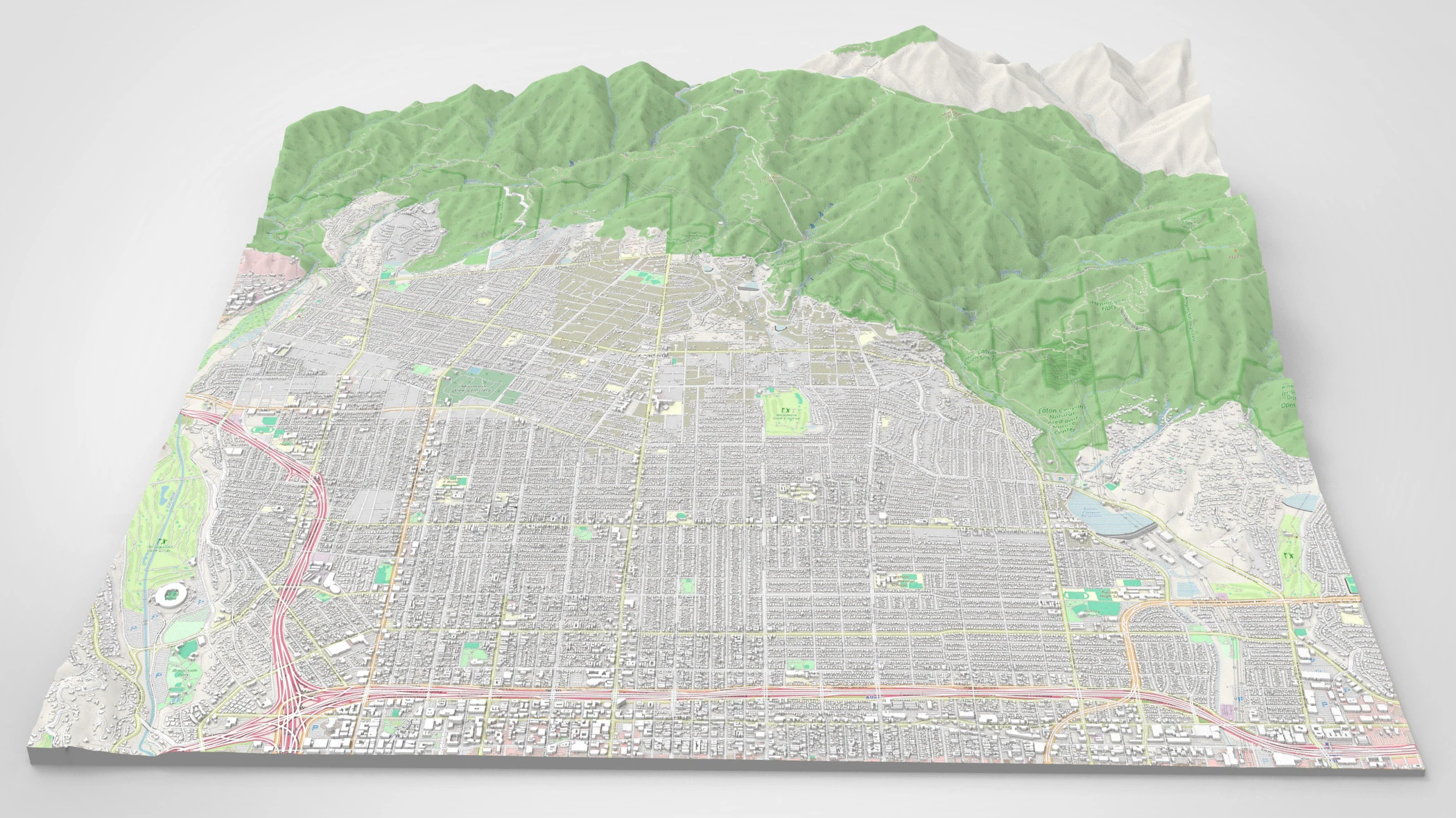Cityscape Altadena Los Angeles County California United States 3D Model .c4d .max .obj .3ds .fbx .stl .blend 
