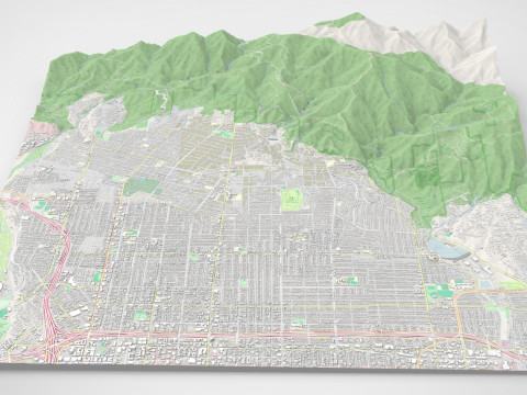Cityscape Altadena Los Angeles County California United States 3D Model