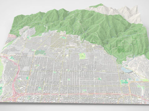 Paisagem urbana Altadena Condado de Los Angeles Calif&oacute;rnia Estados Unidos Modelo 3D