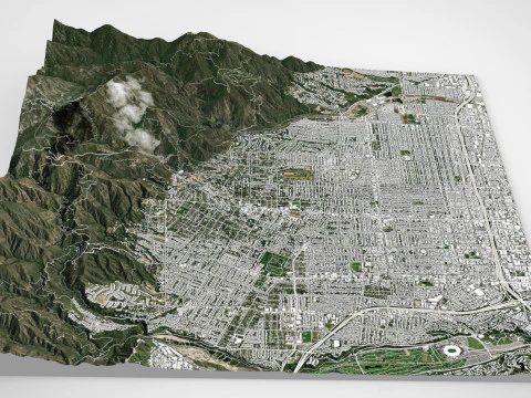 Cityscape Altadena Los Angeles County California United States 3D Model
