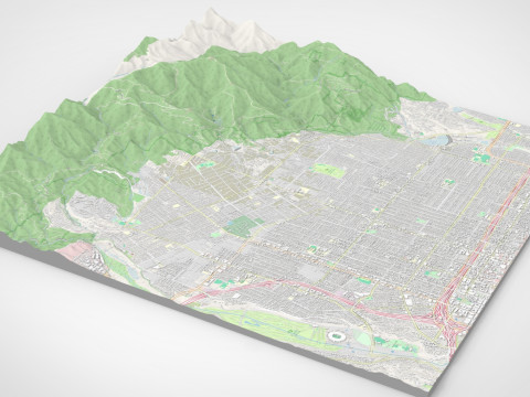 Cityscape Altadena Los Angeles County California United States Modèle 3D