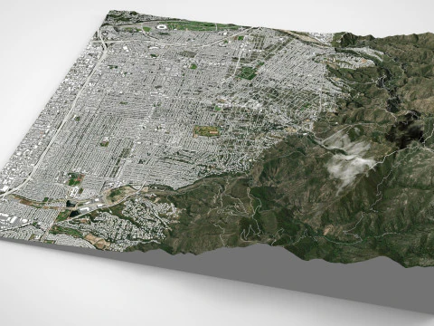 Cityscape Altadena Los Angeles County California United States 3D Model
