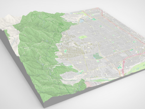 Cityscape Altadena Los Angeles County California United States Modèle 3D