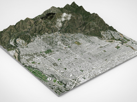 Cityscape Altadena Los Angeles County California United States Modèle 3D