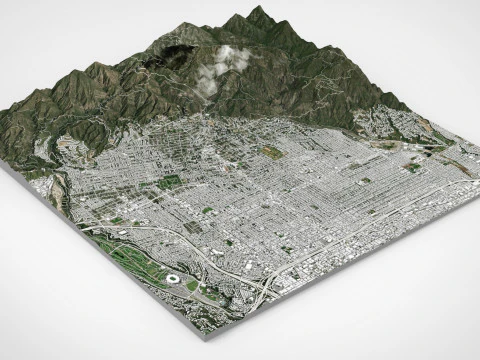 Cityscape Altadena Los Angeles County California United States 3D Model