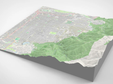 Cityscape Altadena Los Angeles County California United States 3D Model