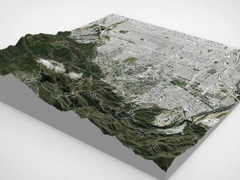 Cityscape Altadena Los Angeles County California United States 3D Model