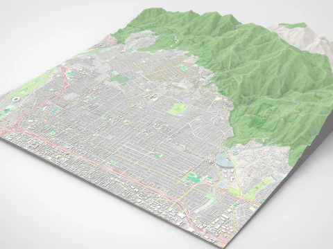 Cityscape Altadena Los Angeles County California United States 3D Model