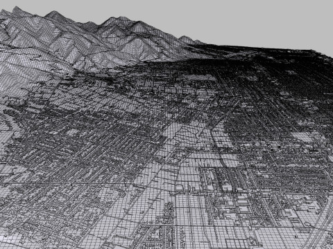 Cityscape Altadena Los Angeles County California United States Modèle 3D
