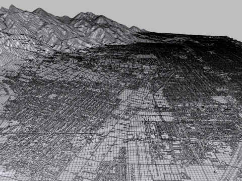 Cityscape Altadena Los Angeles County California United States 3D Model