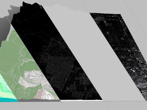 Cityscape Altadena Los Angeles County California United States Modèle 3D
