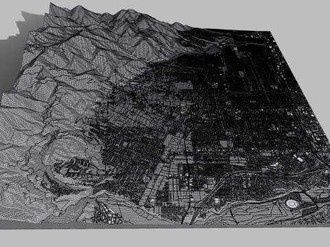 Cityscape Altadena Los Angeles County California United States 3D Model
