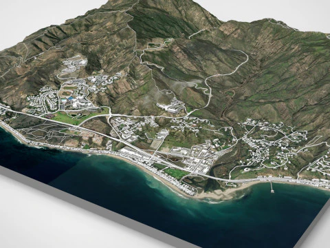 Paisagem urbana Malibu Condado de Los Angeles Calif&oacute;rnia Estados Unidos Modelo 3D