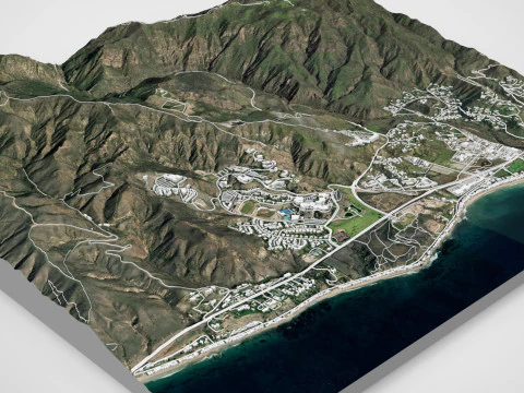 Paisagem urbana Malibu Condado de Los Angeles Calif&oacute;rnia Estados Unidos Modelo 3D