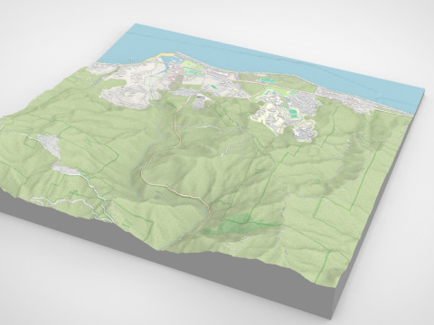 Cityscape Malibu Los Angeles County California United States Modelo 3D
