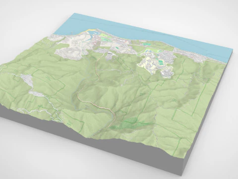 Paisagem urbana Malibu Condado de Los Angeles Calif&oacute;rnia Estados Unidos Modelo 3D