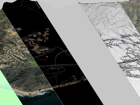 Paisagem urbana Malibu Condado de Los Angeles Calif&oacute;rnia Estados Unidos Modelo 3D