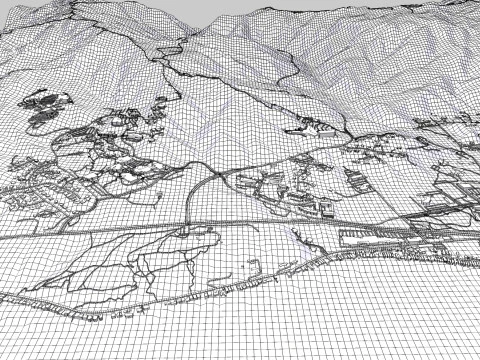 Paisagem urbana Malibu Condado de Los Angeles Calif&oacute;rnia Estados Unidos Modelo 3D