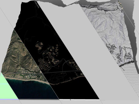 Paisagem urbana Malibu Condado de Los Angeles Calif&oacute;rnia Estados Unidos Modelo 3D