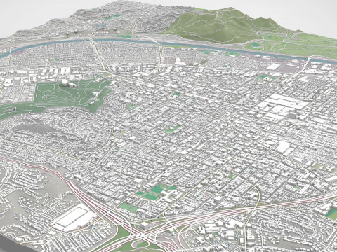 Cityscape Glendale California United States 3D Model
