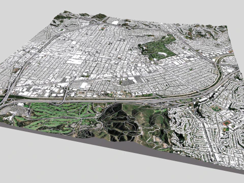 Cityscape Glendale California United States 3D Model