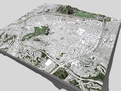 Cityscape Glendale California United States 3D Model