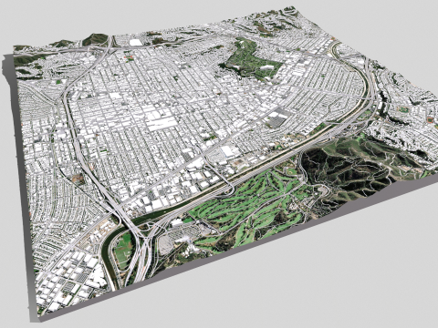 Cityscape Glendale California United States Modèle 3D
