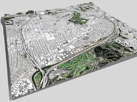 Cityscape Glendale California United States 3D Model