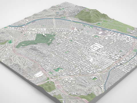 Cityscape Glendale California United States Modèle 3D