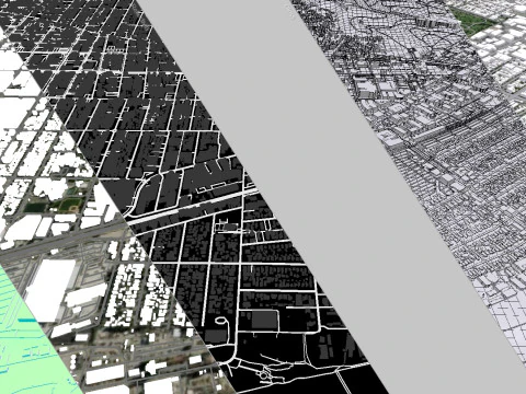 Cityscape Glendale California United States 3D Model