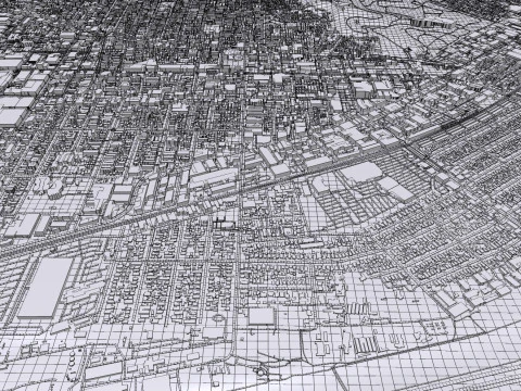 Cityscape Glendale California United States 3D Model