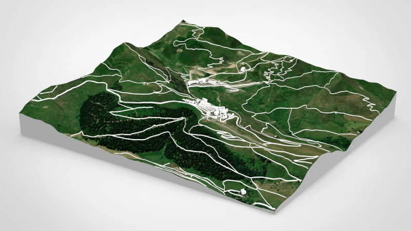Est&acirc;ncia de esqui de Peyragude Pirineus Franceses Fran&ccedil;a Modelo 3D .c4d .max .obj .3ds .fbx .stl .blend 