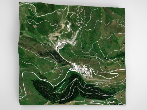 Peyragude ski resort French Pyrenees France Modello 3D