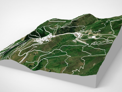 Peyragude ski resort French Pyrenees France Modello 3D