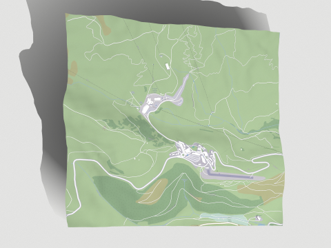 Peyragude ski resort French Pyrenees France Modello 3D