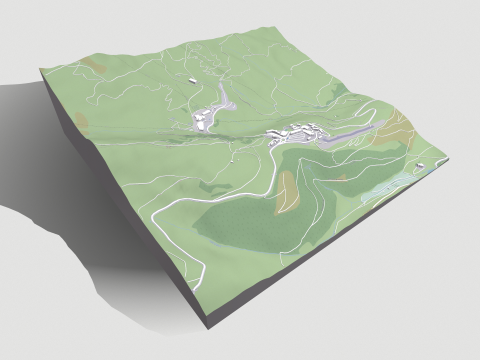 Peyragude ski resort French Pyrenees France Modello 3D