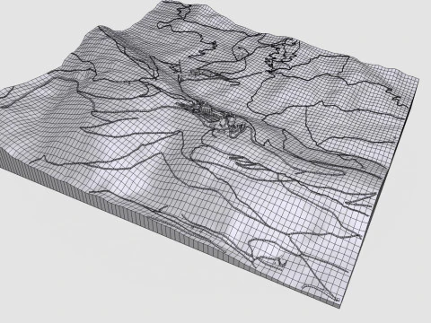 Est&acirc;ncia de esqui de Peyragude Pirineus Franceses Fran&ccedil;a Modelo 3D