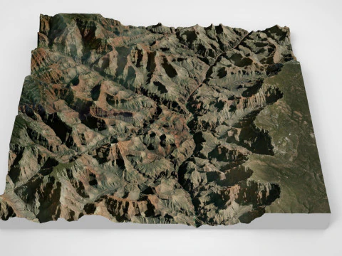 Paesaggio montano Il Grand Canyon in Arizona USA Modello 3D