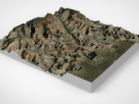 Mountain landscape The Grand Canyon in Arizona USA Model 3D