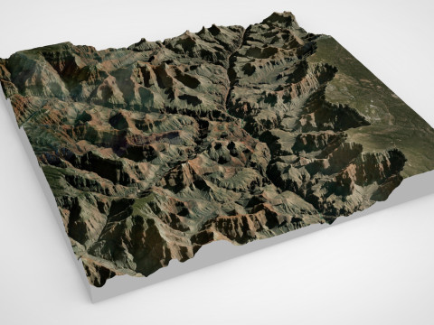 Mountain landscape The Grand Canyon in Arizona USA Model 3D