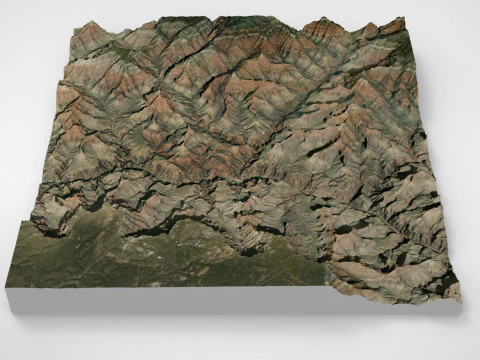 Mountain landscape The Grand Canyon in Arizona USA 3D Model