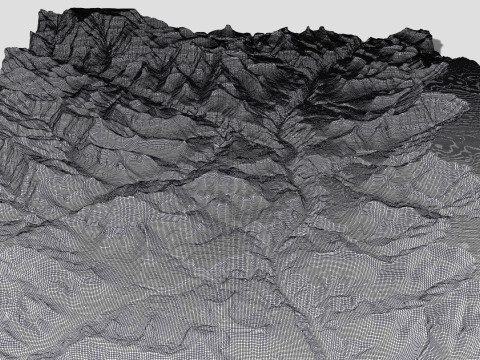 Mountain landscape The Grand Canyon in Arizona USA Model 3D