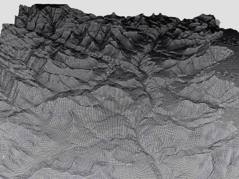 Mountain landscape The Grand Canyon in Arizona USA 3D Model