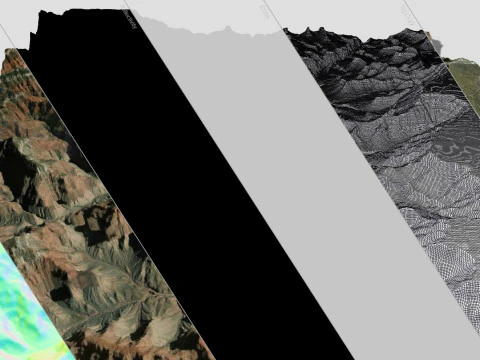 Mountain landscape The Grand Canyon in Arizona USA 3D Model