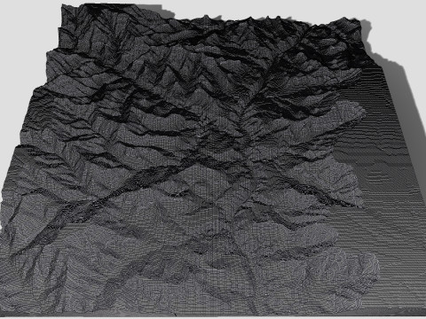 Mountain landscape The Grand Canyon in Arizona USA Model 3D